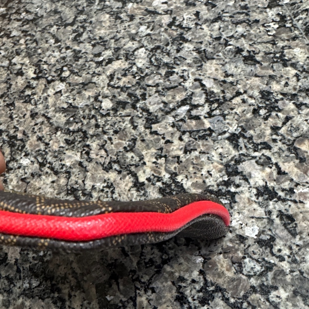 Calvin Klein Logo Wristlet in Brown and Red NWT - Picture 13 of 16